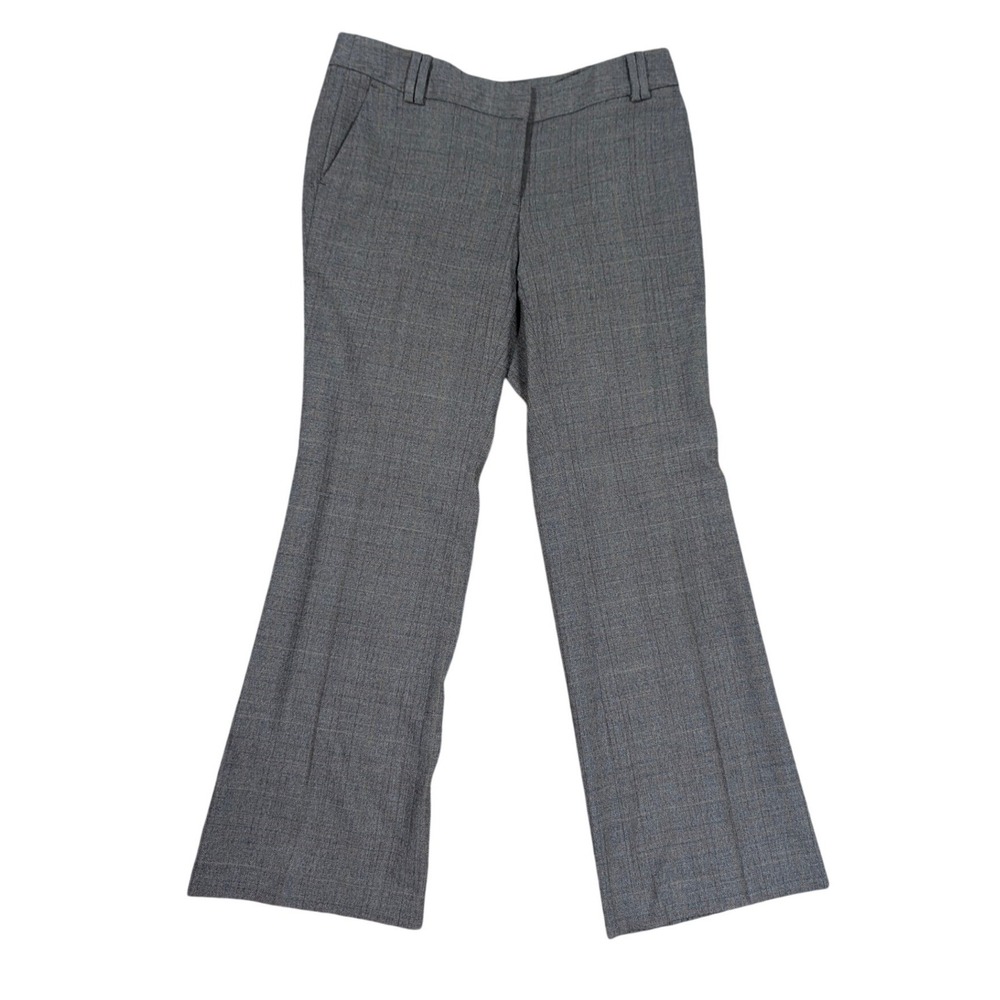 LOFT Marisa Grey Glen Plaid Wide Leg Trouser Pants Petite‎ 2P Office Workwear